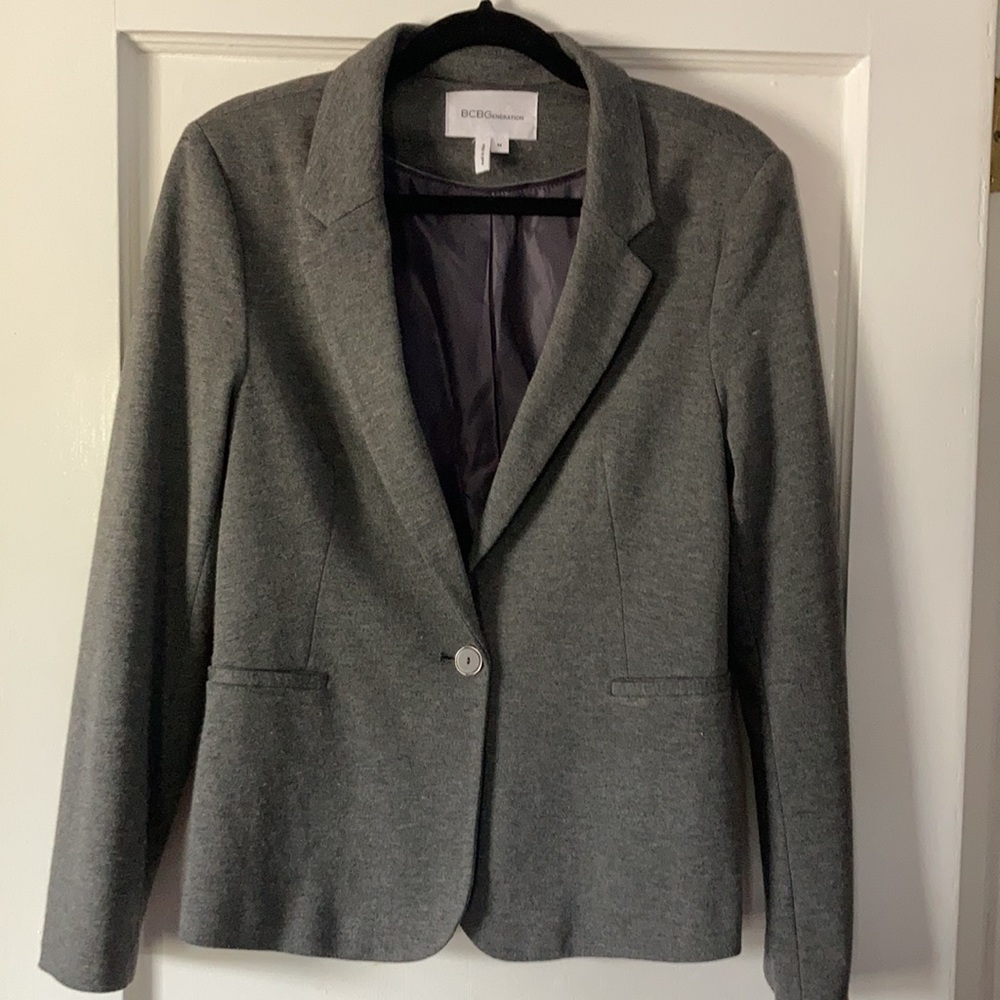 Gray Bcbg Darted One Button Blazer. - image 2